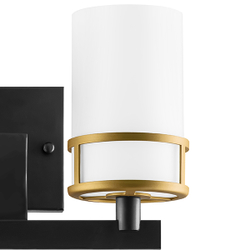 731627 Бра CERO 2х40W E14 ЧЕРНЫЙ/ЗОЛОТО/БЕЛЫЙ