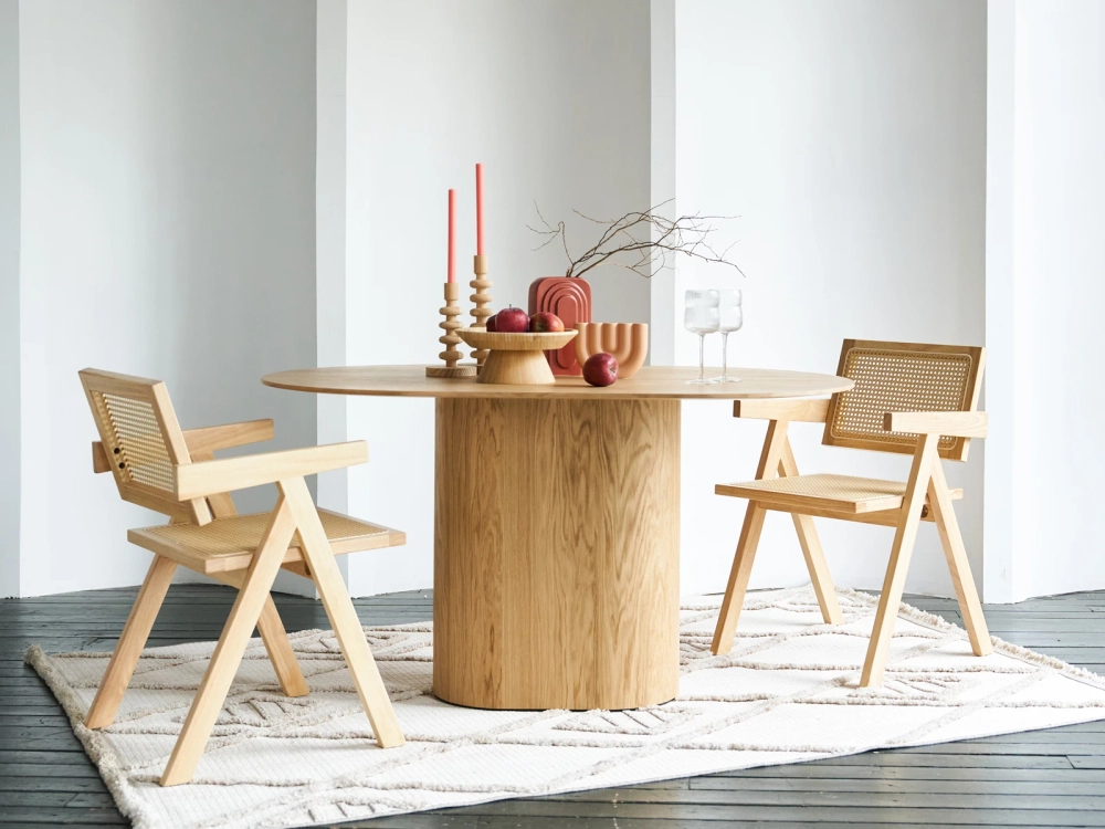 Стол обеденный овальный Mono Stripe 140х85