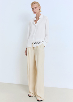 Струящаяся рубашка с длинными рукавами