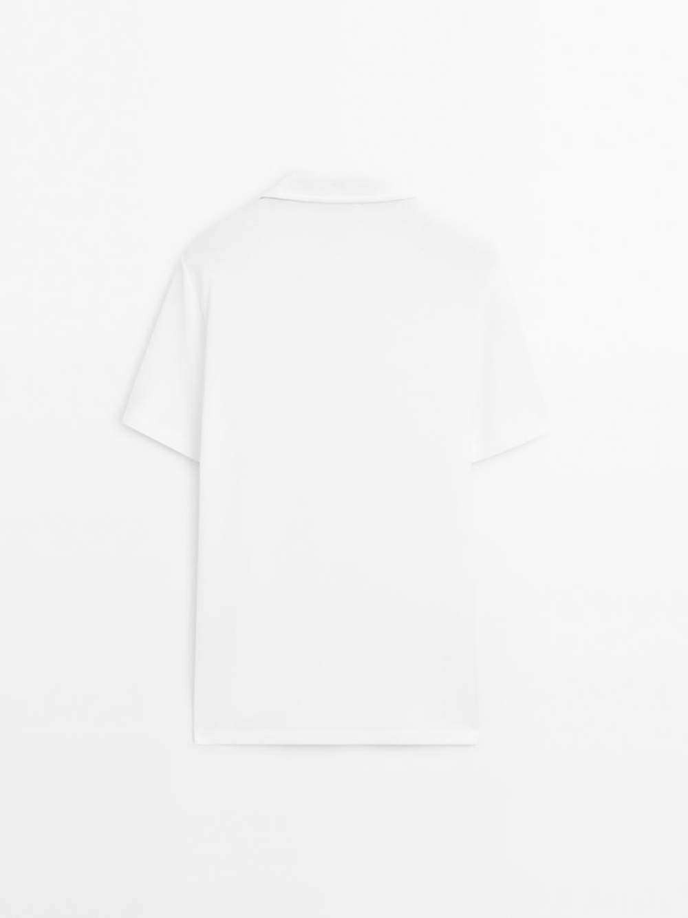 Massimo Dutti Футболка-поло с коротким рукавом, белый