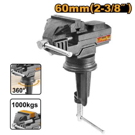 Тиски настольные 60 мм INGCO HBV082