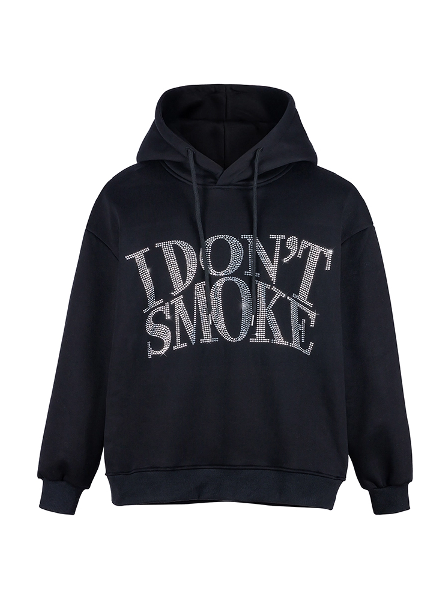 Худи DONSMOKE "Rhinestone Logo" Oversized Hoodie