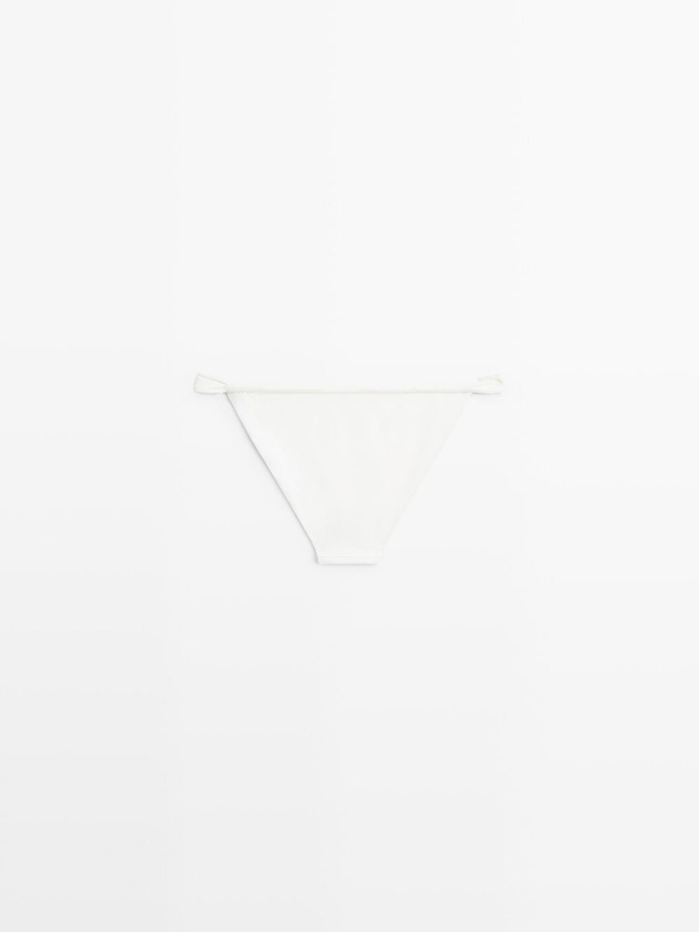 Massimo Dutti Плавки бикини со сборкой, белый