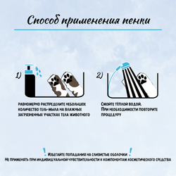 Пенка для лап ТерриториЯ-косметика для животных "Морская пена" - 150 мл