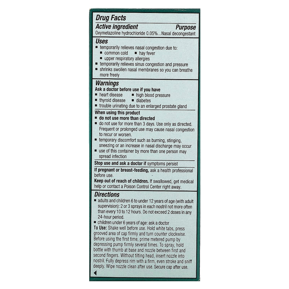 Afrin, Спрей с дозатором против сильных скоплений, 15 мл (1/2 жидк. унц.)