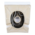 Унитаз импульсный Azario 360х570х450 напольный, полукруглый, быстросъемное сиденье микролифт (AZ102)