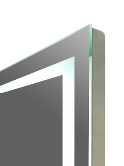 Зеркало "Verte Led" 500х700 с часами, датчиком движения