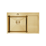 Кухонная мойка премиум GERHANS K37851G-L  PVD бронзовый