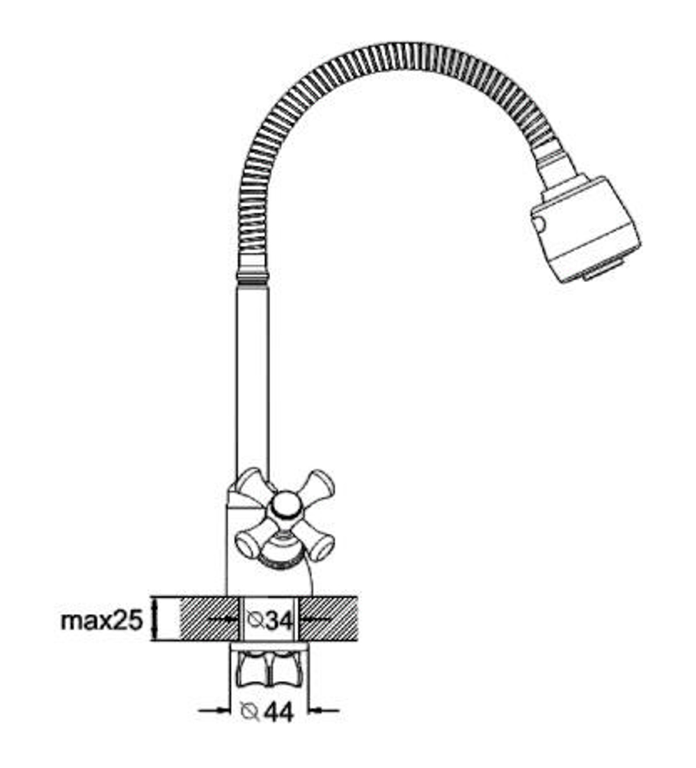 Смеситель для кухни ZEGOR DTZ4-E827