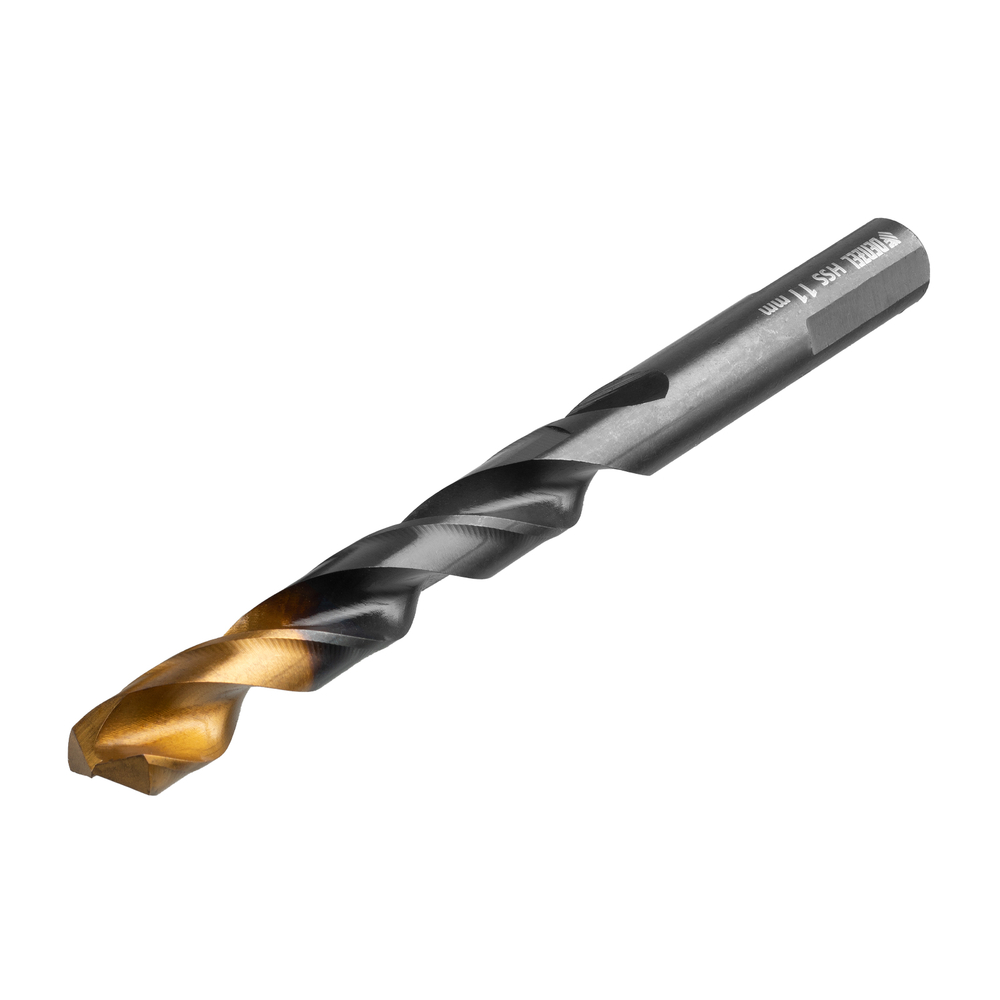 Сверло по металлу, 11 мм, HSS-Tin, Golden Tip, 6 шт. Denzel