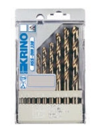 Набор сверл по металлу из быстрорежущей стали HSS+CO 1-10мм 10пр Krino 1155201