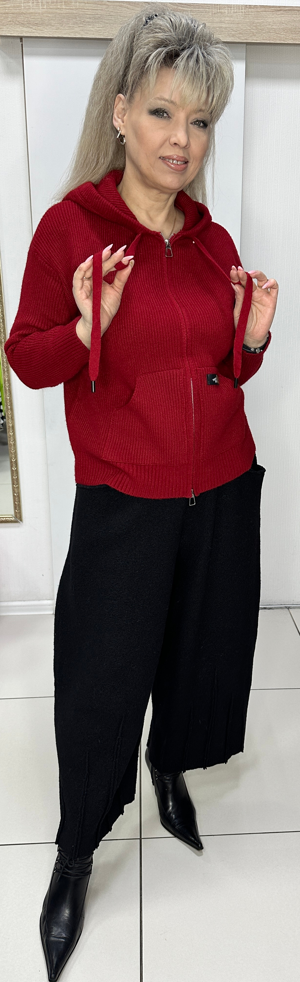 Немецкие трикотажные брюки-палаццо