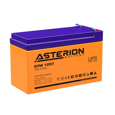 Аккумуляторная батарея Asterion DTM 1207 напряжение 12В, емкость 7Ач (151x65x100mm)