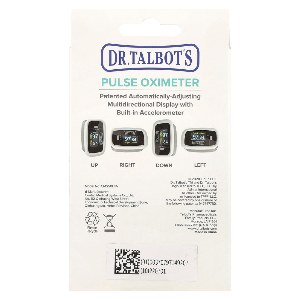 Dr. Talbot's, Пульсоксиметр, 4 отсчета