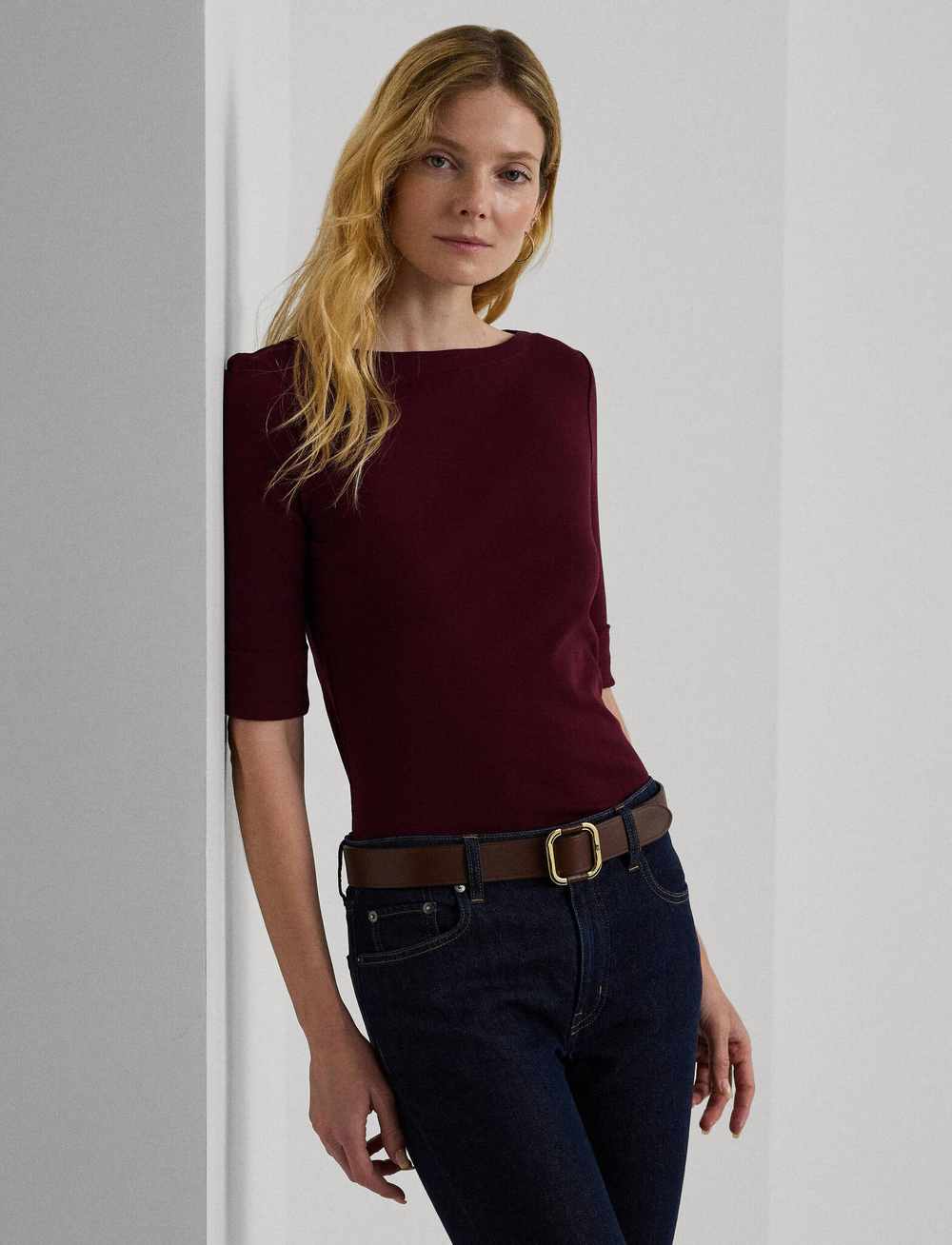 Блузка LAUREN RALPH LAUREN - бордовый(200654963)