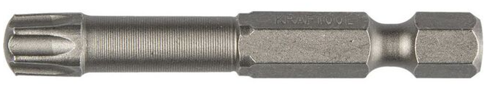 Биты KRAFTOOL "ЕХPERT" торсион. кованые, обточенные, Cr-Mo сталь, тип хвост. E 1/4", Т30, 50мм, 2шт.