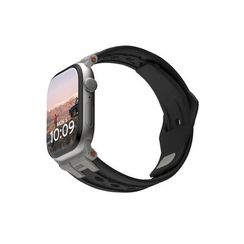 Ремешок каучуковый UAG Monarch для Apple Watch 49/45/44/42 мм черный/титановый (Black/Titanium) (194158114036)