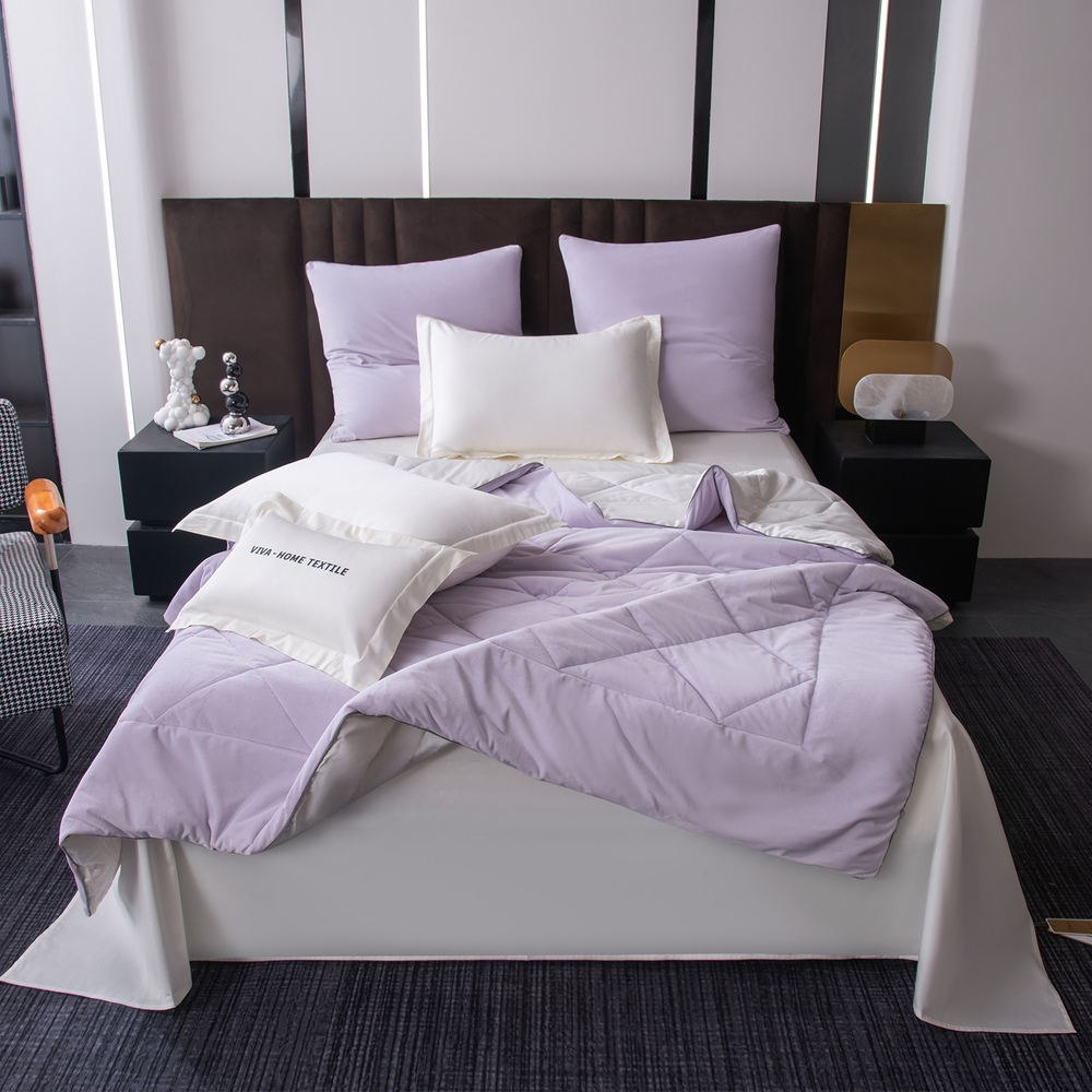 КПБ на резинке Сатин Velvet Premium с Одеялом VPR011, Евро, 4 наволочки, простынь 140*200*25