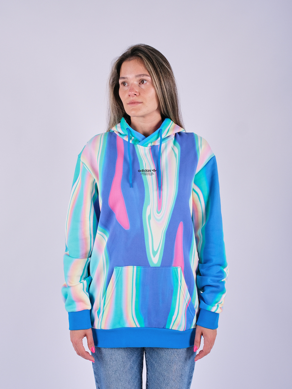 Ветровка Adidas Hyperreal Allover Print Hoodie HK5142