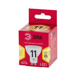 Лампа светодиодная ЭРА RED LINE LED MR16-11W-827-GU10 R 11Вт софит теплый белый свет GU10 | Лампы cветодиодные Точечные (Софиты) (MR, PAR)