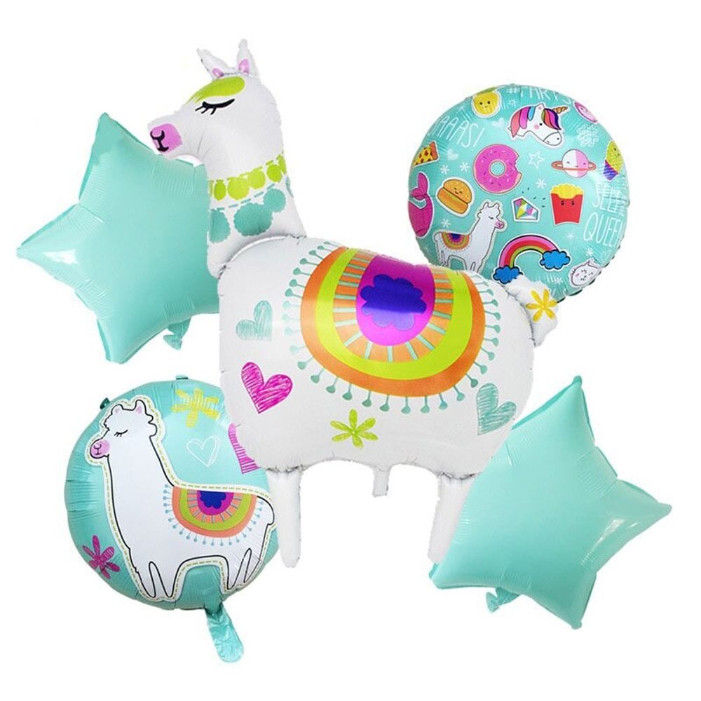 Шар (36''/91 см) Фигура, Лама Альпака, Белый, 1 шт.