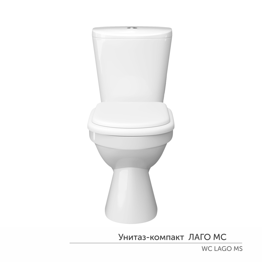 Унитаз-компакт "Лаго" МС Инкоэр (ниж.подв.,кос. выпуск,сид.полип. 2кн арм.) КЕРАМИН