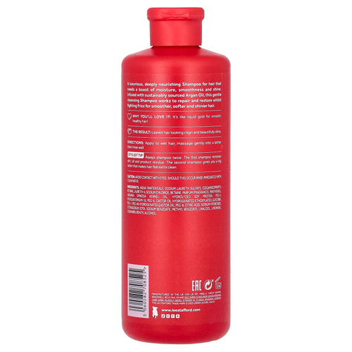 Lee Stafford, питательный шампунь с аргановым маслом, для сухих, тусклых и жестких волос, 500 мл (16,9 жидк. унции)