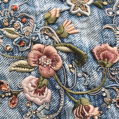 Деним и вышивка