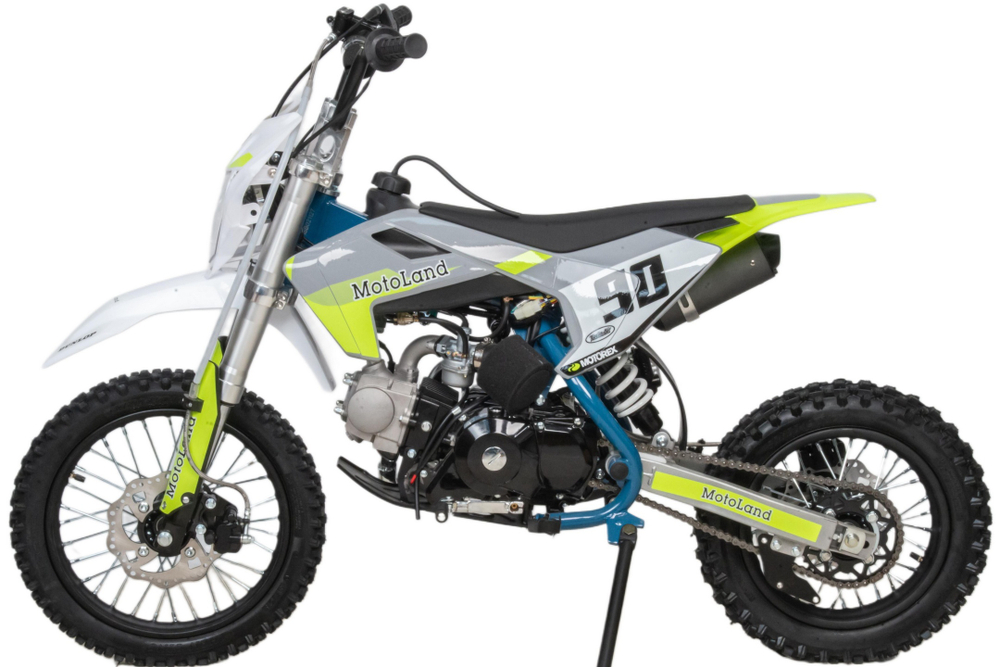 Питбайк Motoland TCX125 E 14/12 +фара зеленый