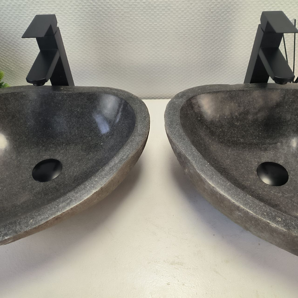 Раковина из речного камня ПАРА! RS-63698 45*41*15 2шт 0126