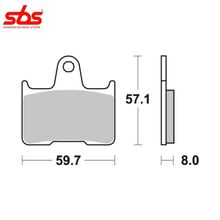 SBS 715LS тормозные колодки задние