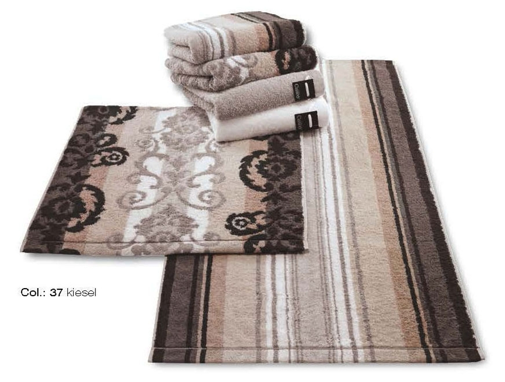 Элитное полотенце махровое Life Style 7056 Viva Ornament антрацит от Cawo Германия