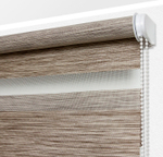 Рулонная штора - День-Ночь - Ткань: "Канзас" - цвет: светло-ореховый