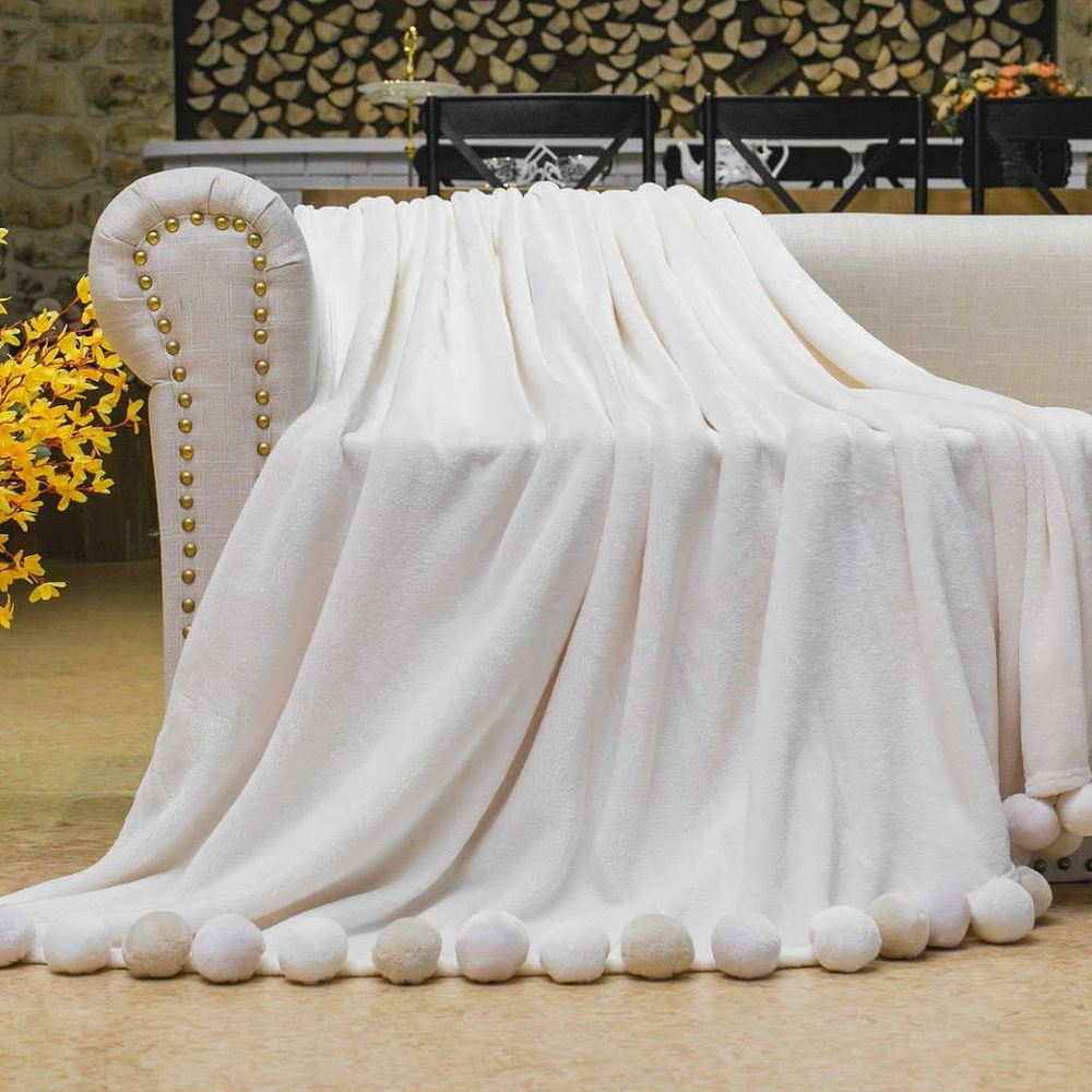 Плед 220x240 Sofi De MarkO Multi-ball молочный Китай фото