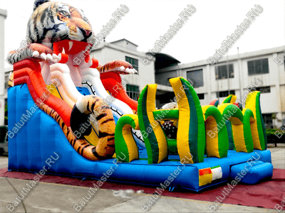 Надувная горка "Большой тигр", 10*5.5*8 м