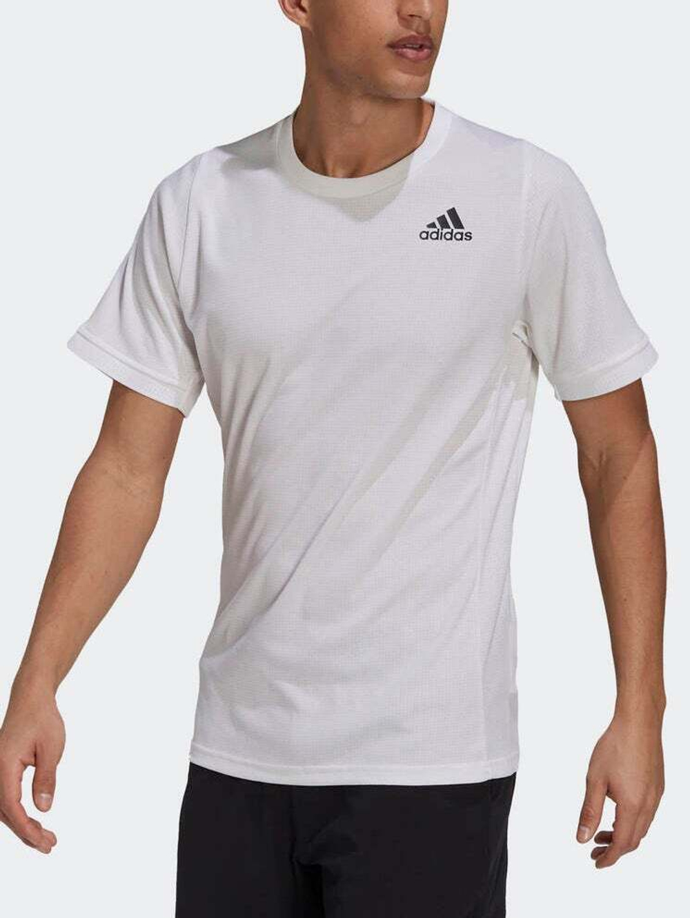 Футболка мужская теннисная Adidas Tennis Freelift T-Shirt M - white/black