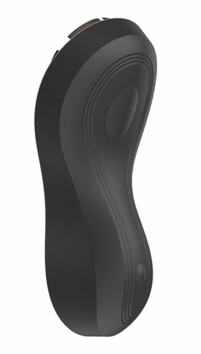 Черная вибровкладка в трусики - 9,3 см. (Цвет: черный)