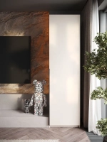 Шкаф Распашной Бежевый 61х220x52,5 SOHO с ручкой