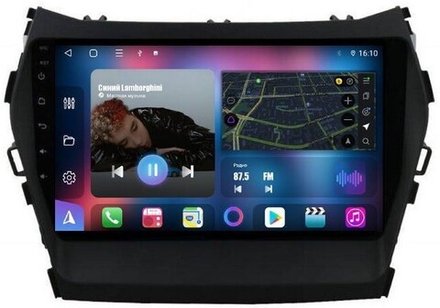 Магнитола для Hyundai Santa Fe 2012-2018 - FarCar 209M QLED, Android 12, 8-ядер, CarPlay, 4G SIM-слот