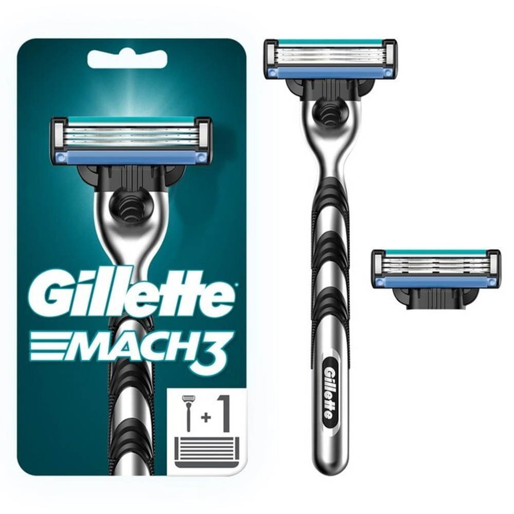 Станок бритвенный Gillete Mach3+2 катриджа 1335314
