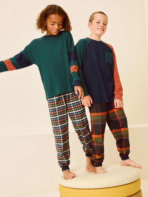 Пижама для мальчика Next B25-541, 2 шт., Синий, Зеленый, Оранжевый