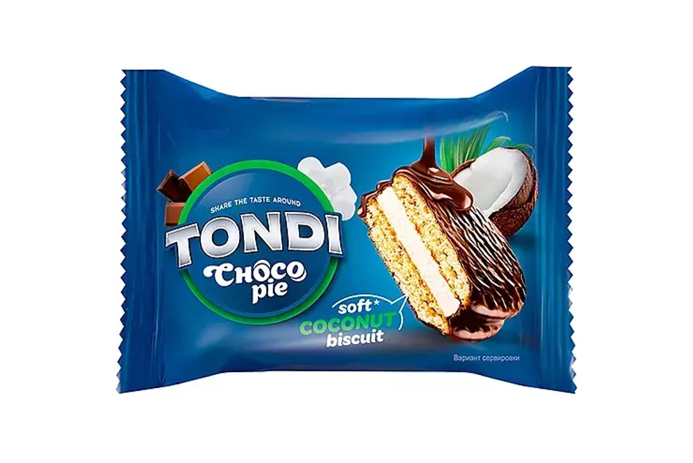 «Tondi», choco Pie кокосовый (коробка 2,13 кг)