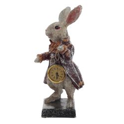 GAEM Фигурка декоративная "Кролик" с часами (LR44x1), L15 W15 H30 см