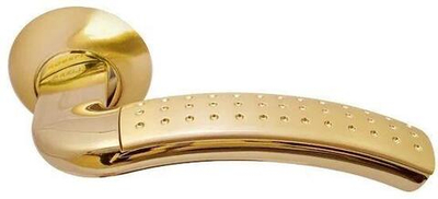 Ручка дверная "Палаццо" с перфорацией MH-02P золото матовое/золото