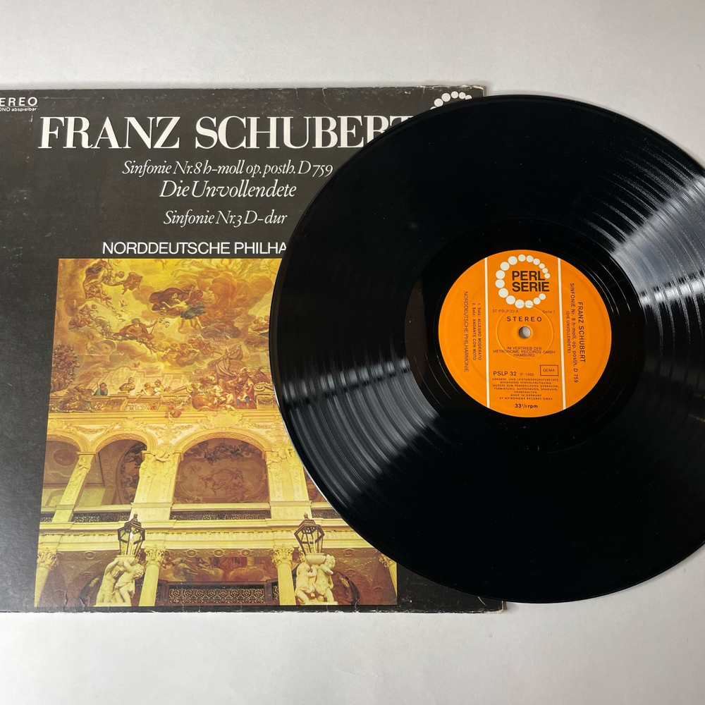 Винтажная виниловая пластинка LP Franz Schubert Шуберт, Norddeutsche Philharmonie Симфония Sinfonie Nr. 8, 3 (Германия 1968)