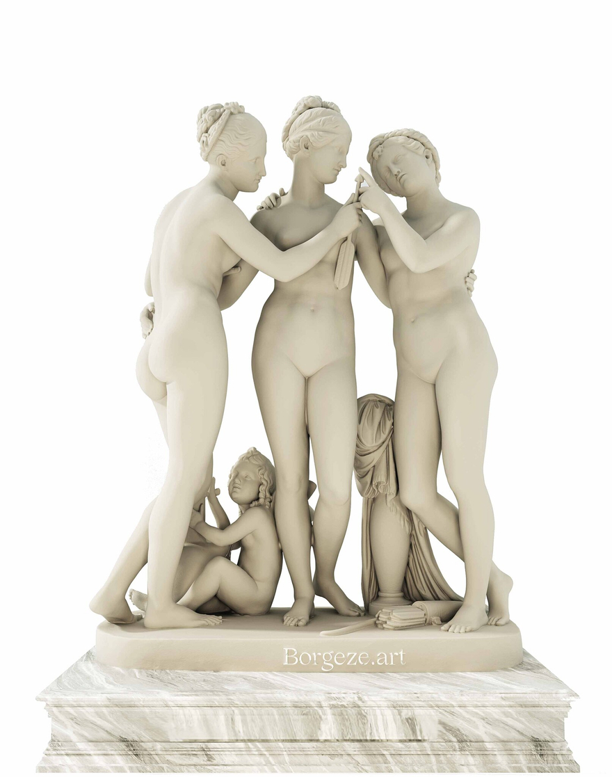 Три грации и купидон