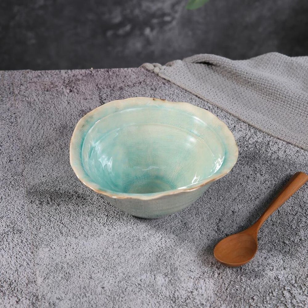 Салатник 450 мл 17*16,5 см h7,5 см Sea Blue Flower Frutti di Mare P.L. [1]