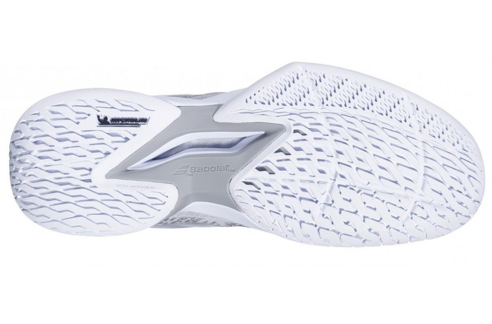 Женские теннисные кроссовки Babolat Jet Mach 3 All Court Women - white/silver