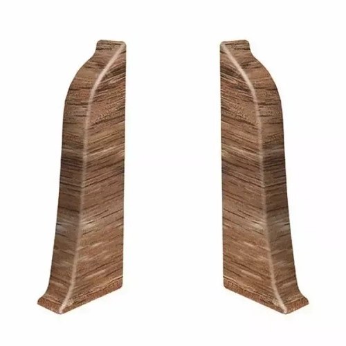 Торцевые заглушки для плинтуса ПВХ Aberhof 60мм, 2423 Вяз Однополосный (левая/правая)