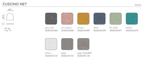 Подушка для стула Net, цвет сардиния